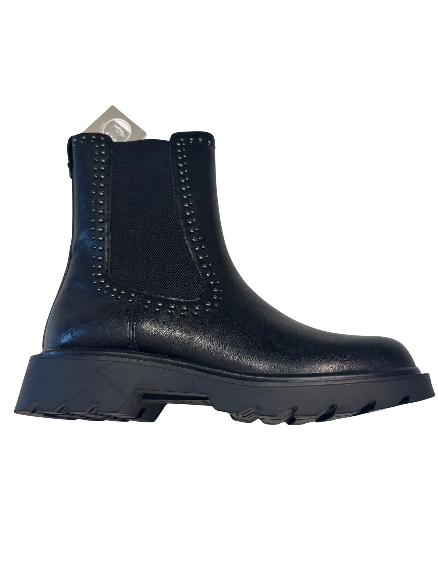 Stivaletti Vegani 100% Donna Neri con Borchie – Suola Alta e Design Elasticizzato