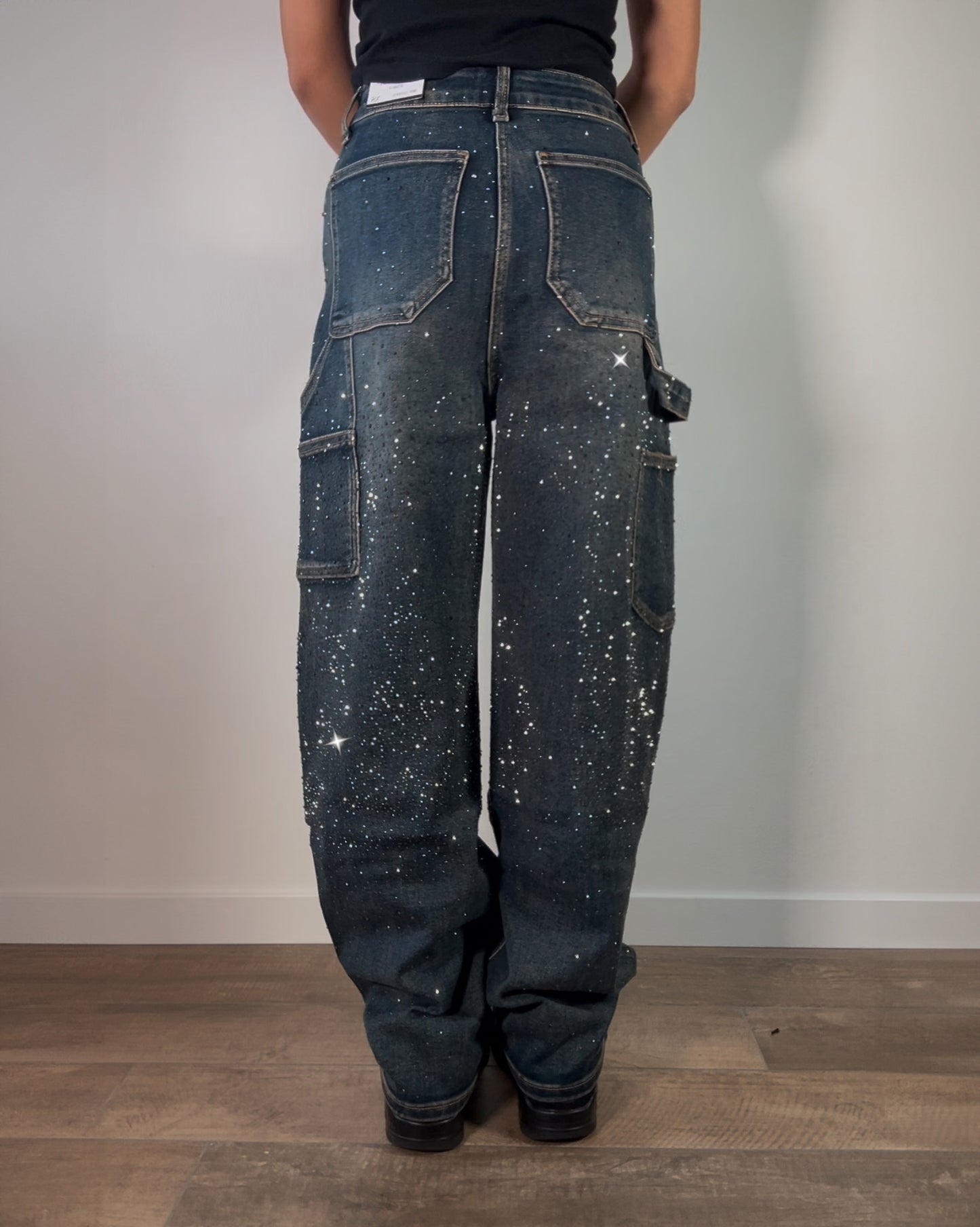 Jeans Donna Balloon con Strass – Effetto Brillante ✨