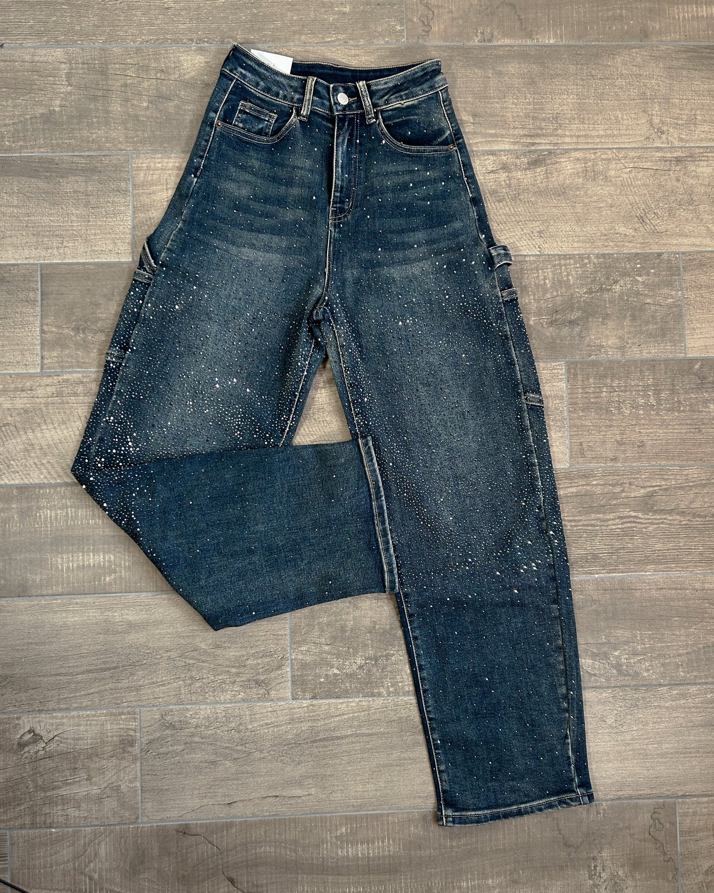 Jeans Donna Balloon con Strass – Effetto Brillante ✨