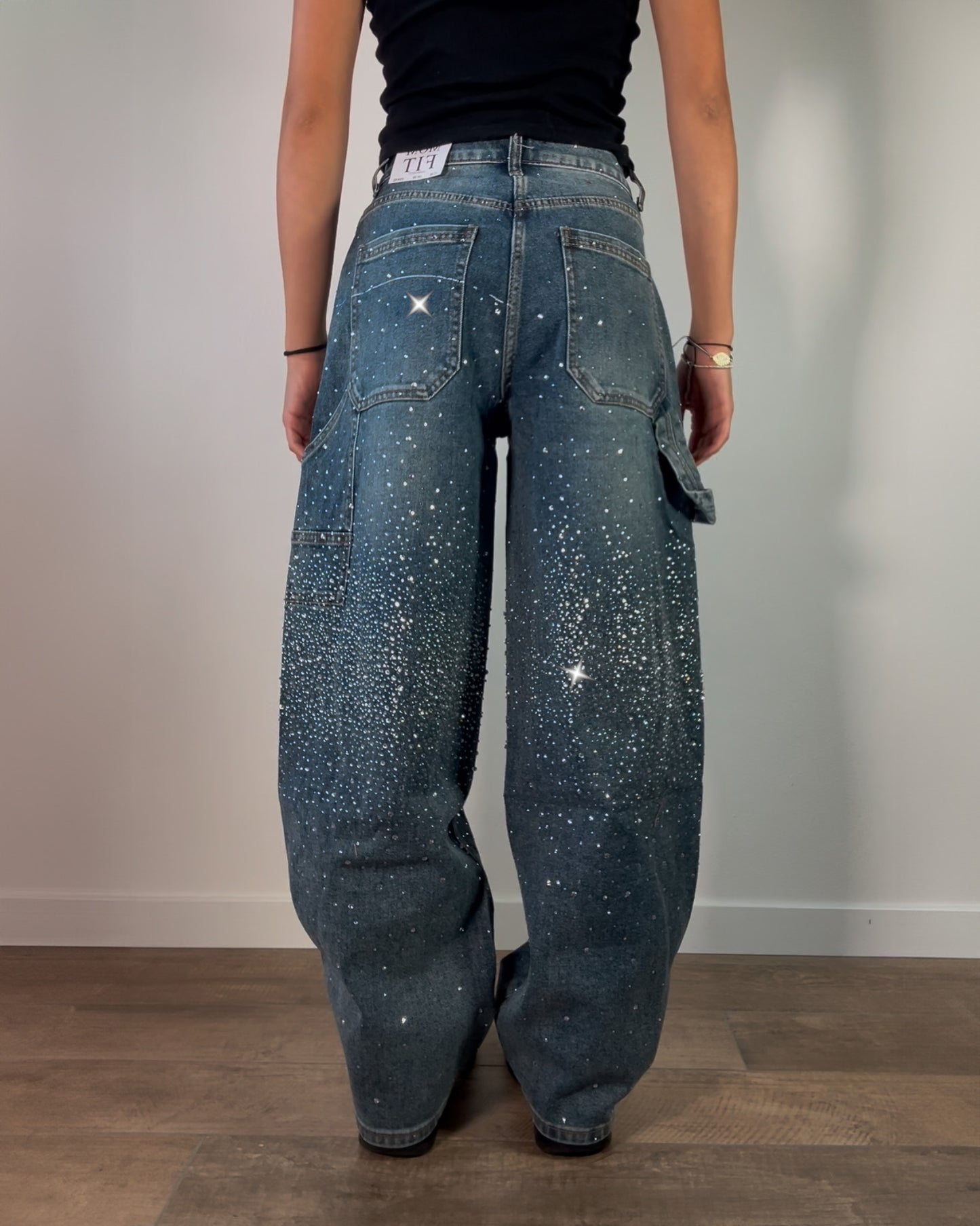 Jeans Donna Balloon con Strass – Effetto Chic ✨