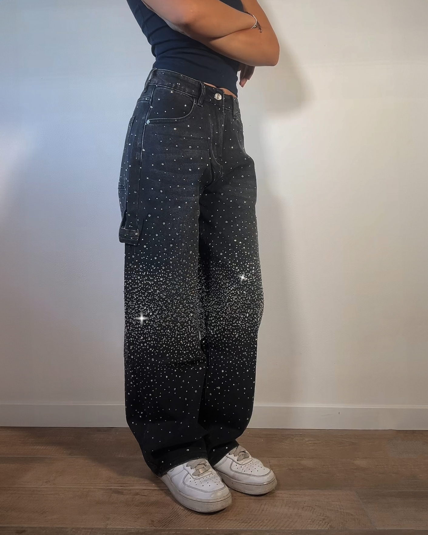 Jeans Donna Balloon con Strass – Effetto Chic ✨