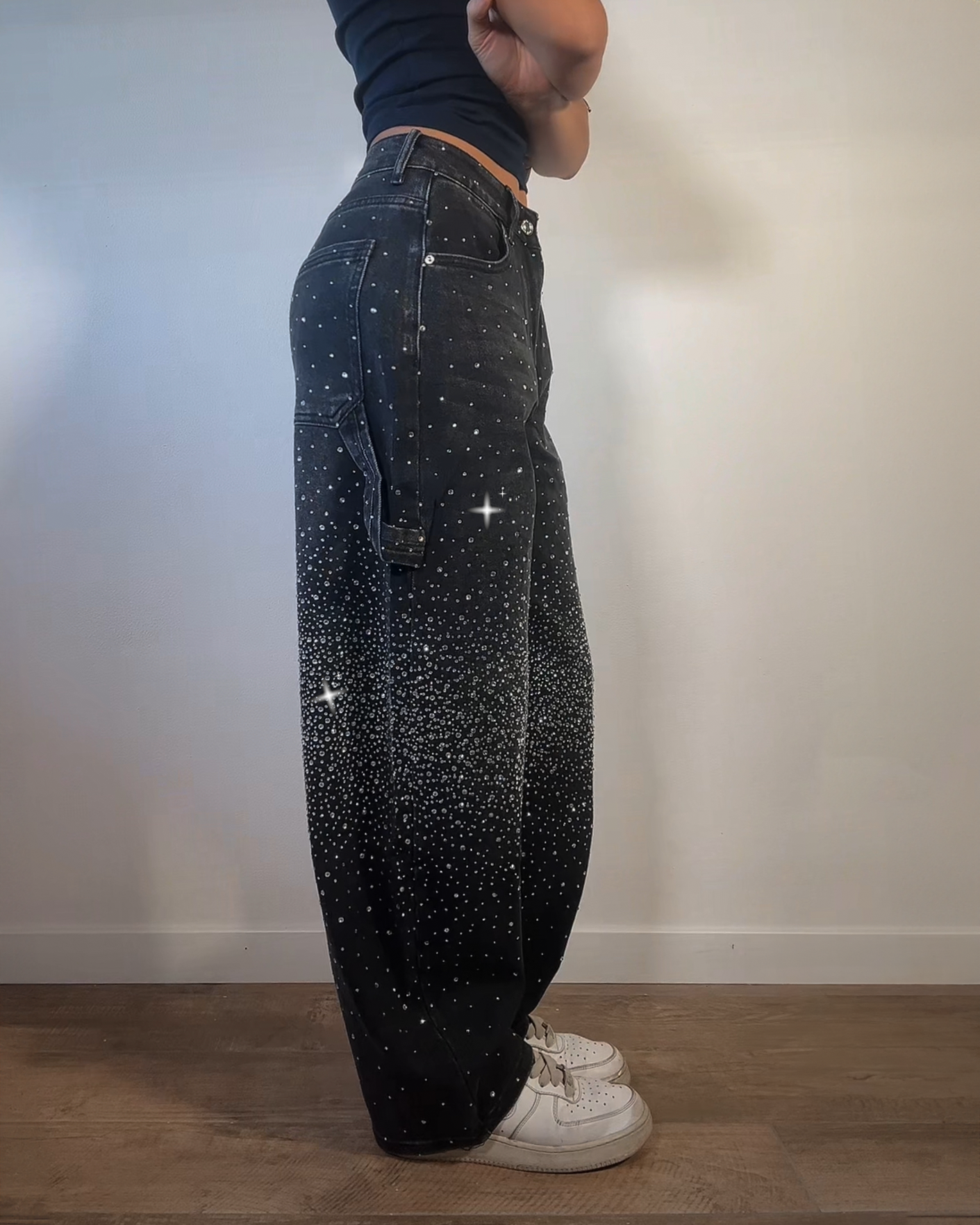 Jeans Donna Balloon con Strass – Effetto Chic ✨