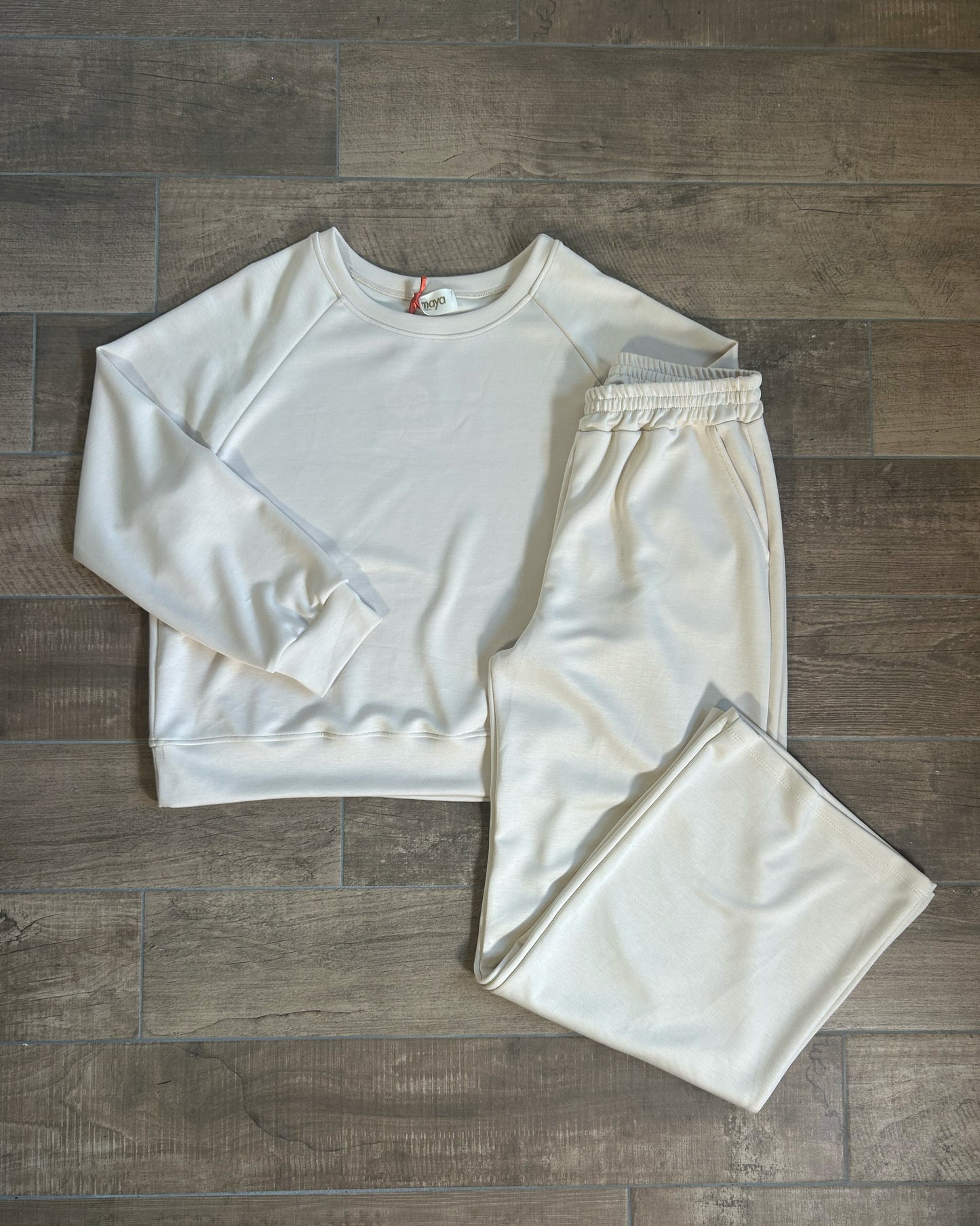Completo Donna Felpa + Pantalone Wide Leg
