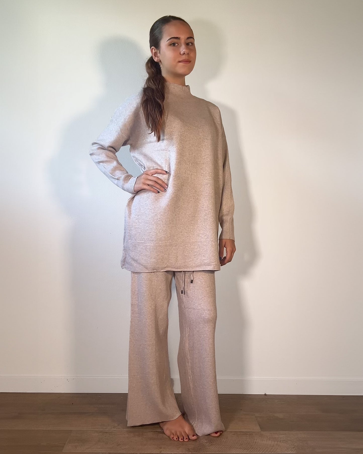 Completo Donna in Maglia – Maxi Maglia + Pantaloni Wide Leg