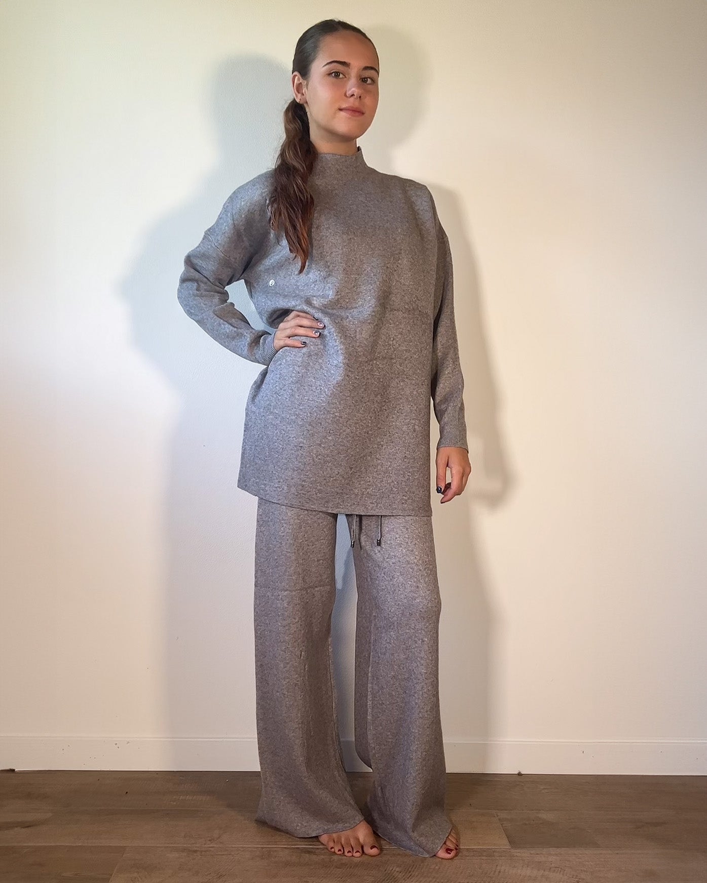 Completo Donna in Maglia – Maxi Maglia + Pantaloni Wide Leg