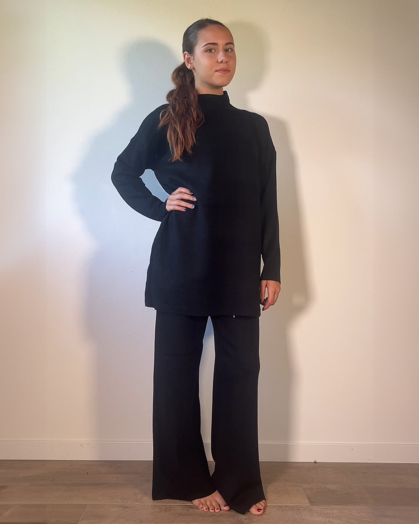 Completo Donna in Maglia – Maxi Maglia + Pantaloni Wide Leg