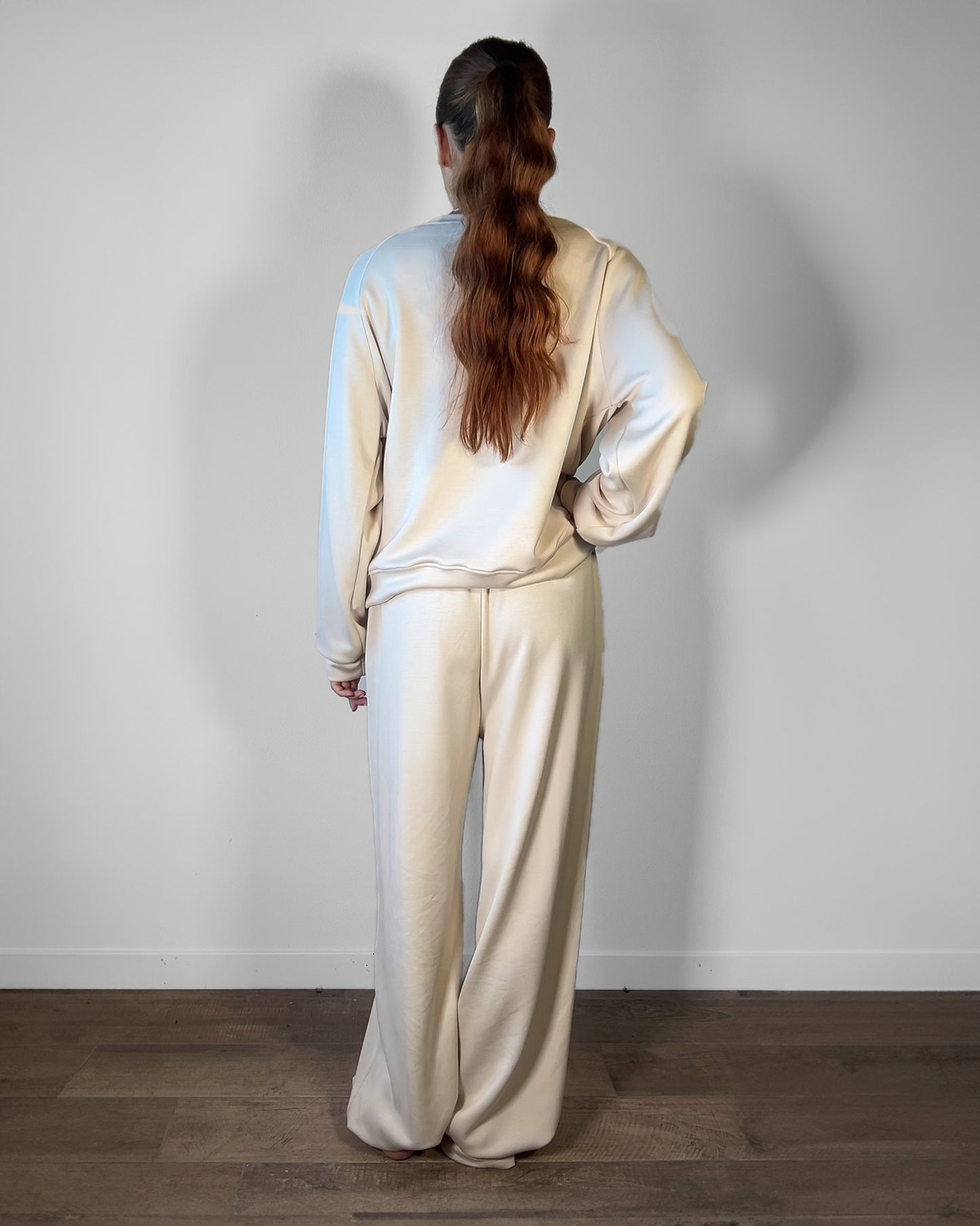 Completo Donna Felpa + Pantalone Wide Leg