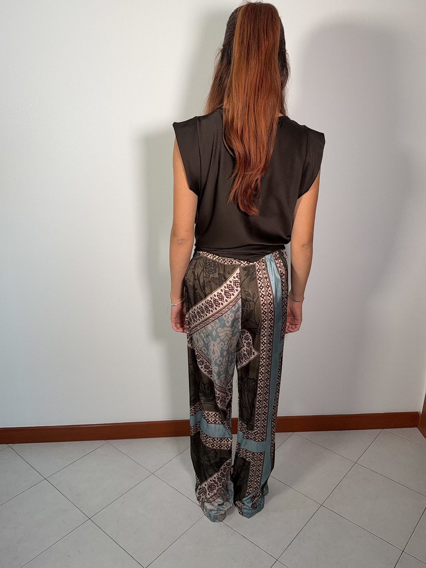 Pantalone Largo Fantasia Boho Chic