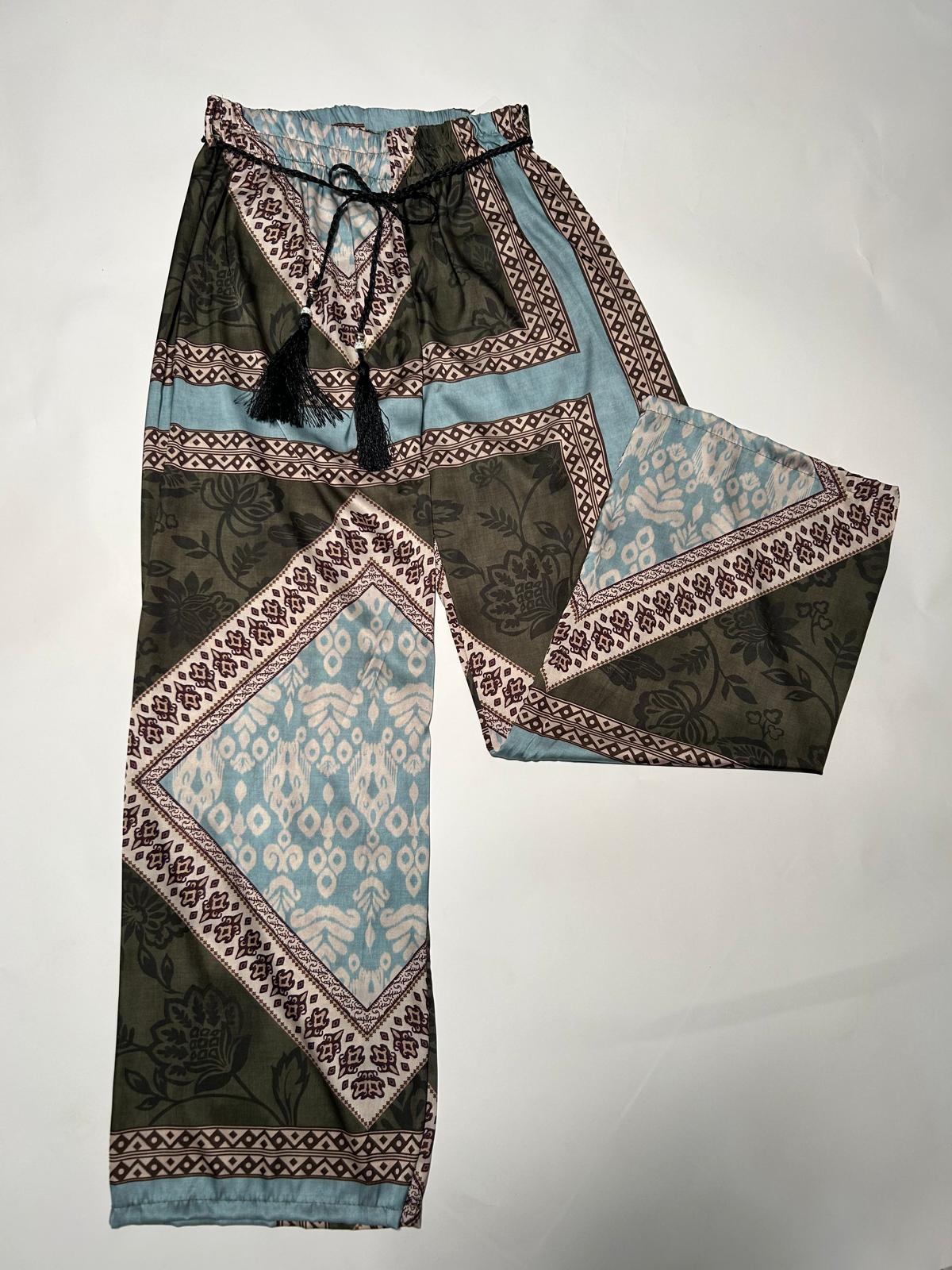 Pantalone Largo Fantasia Boho Chic