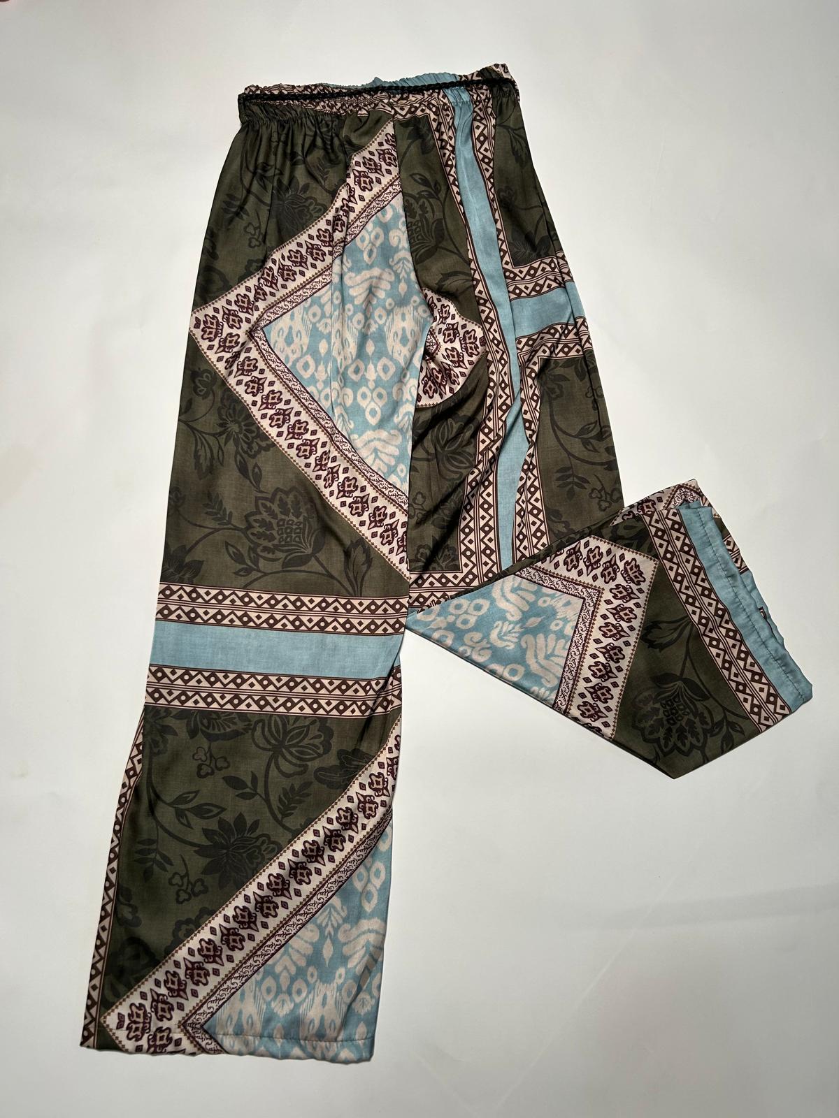 Pantalone Largo Fantasia Boho Chic