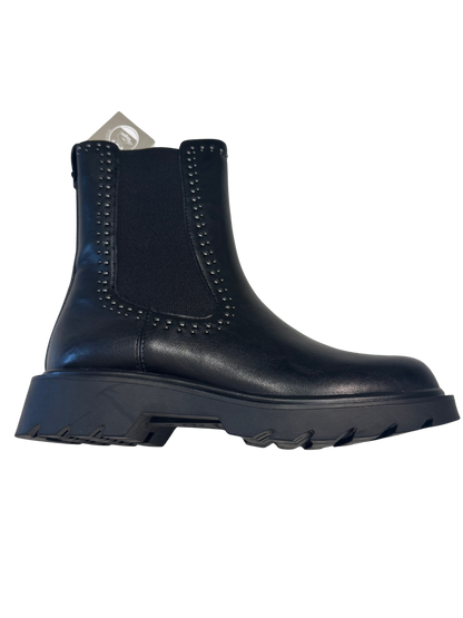 Stivaletti Vegani 100% Donna Neri con Borchie – Suola Alta e Design Elasticizzato