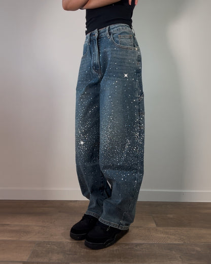 Jeans Donna Balloon con Strass – Effetto Chic ✨