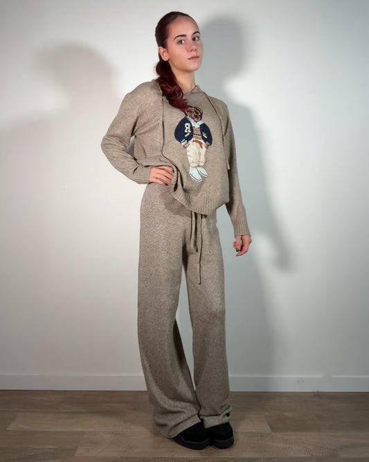 Completo Donna Loungewear con Orsetto Ricamato