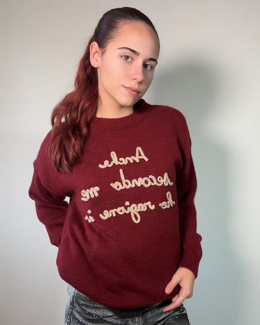Maglione Morbido con Scritta