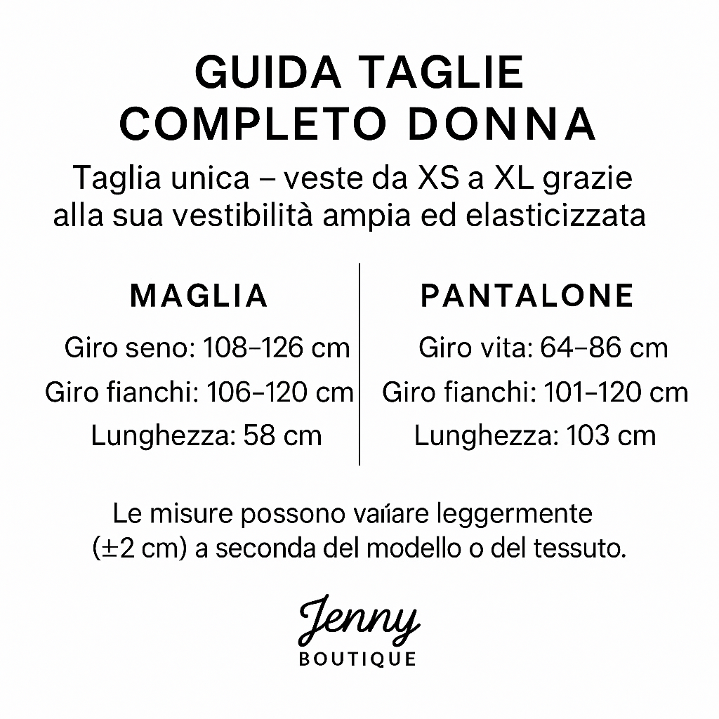 Completo Donna Loungewear con Orsetto Ricamato