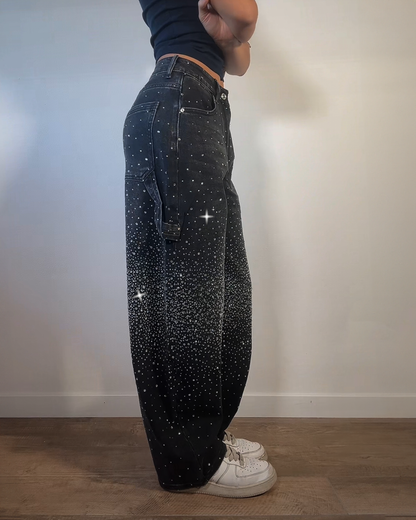 Jeans Donna Balloon con Strass – Effetto Chic ✨