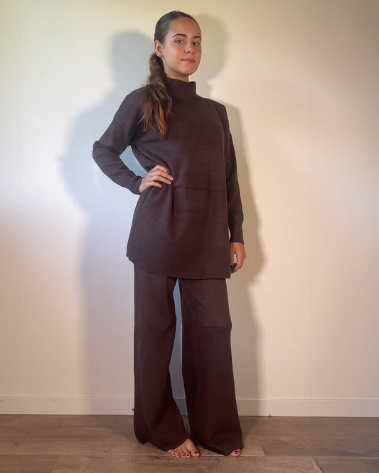 Completo Donna in Maglia – Maxi Maglia + Pantaloni Wide Leg