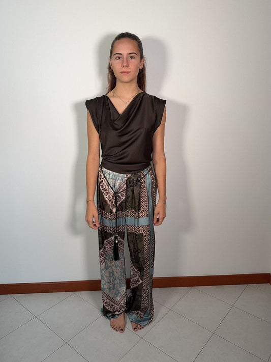 Pantalone Largo Fantasia Boho Chic