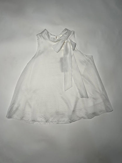 Blusa Senza Maniche con Collo Alto e Nodo Elegante