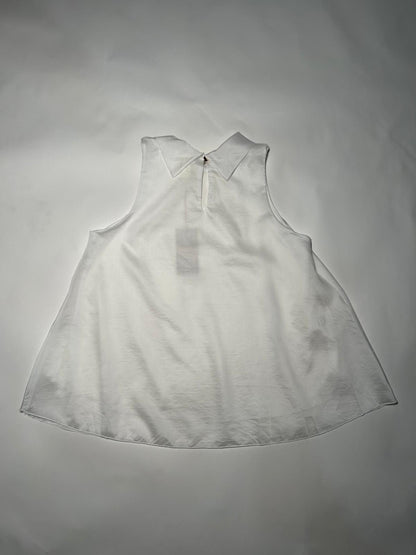 Blusa Senza Maniche con Collo Alto e Nodo Elegante